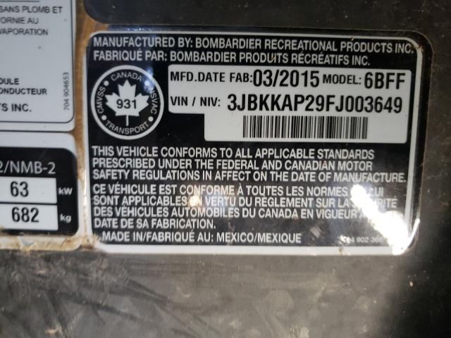 2015 CAN-AM COMMANDER 3JBKKAP29FJ003649