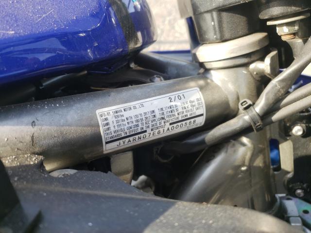 2001 YAMAHA FZS10 JYARN07E61A000568
