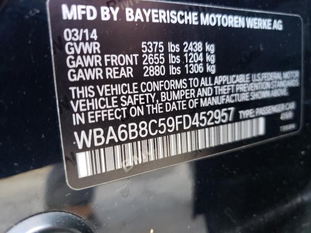 VIN WBA6B8C59FD452957 2015 BMW 6 Series, 640 Xi Gra... no.10