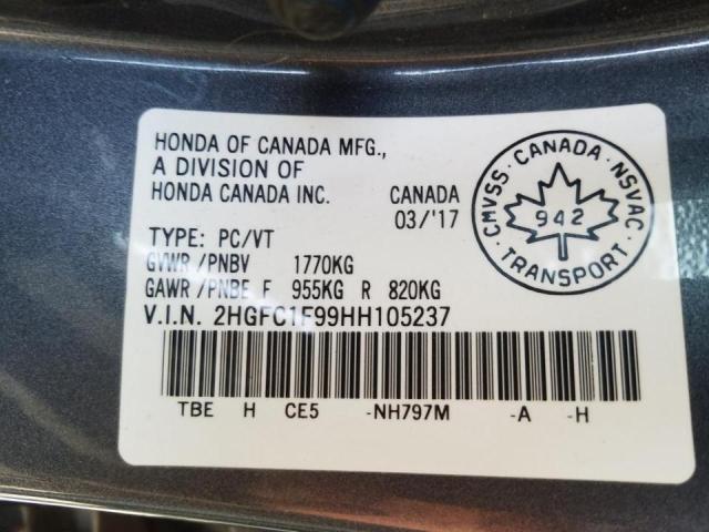 2017 HONDA CIVIC TOUR 2HGFC1F99HH105237