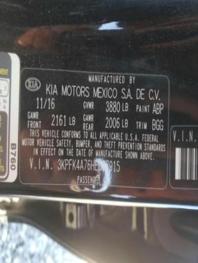 2017 KIA FORTE LX - 3KPFK4A76HE087915