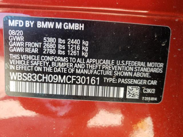 2021 BMW M5 WBS83CH09MCF30161