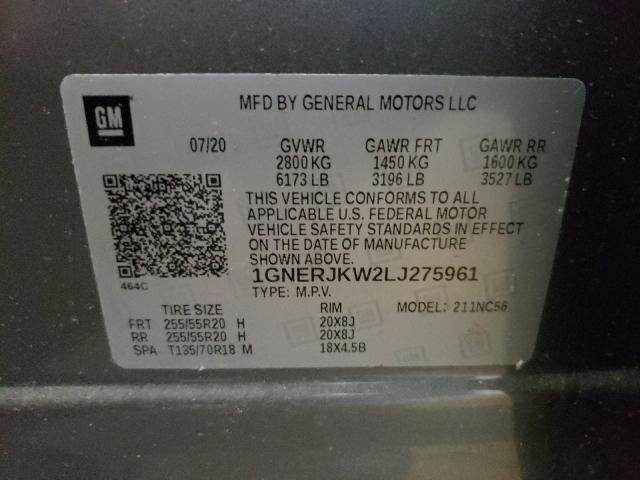 2020 CHEVROLET TRAVERSE R 1GNERJKW2LJ275961