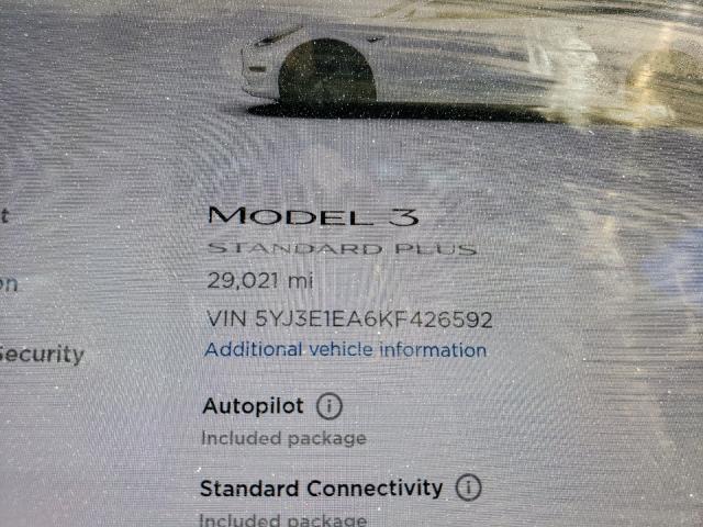 2019 Tesla Model 3(VIN: 5YJ3E1EA6KF426592