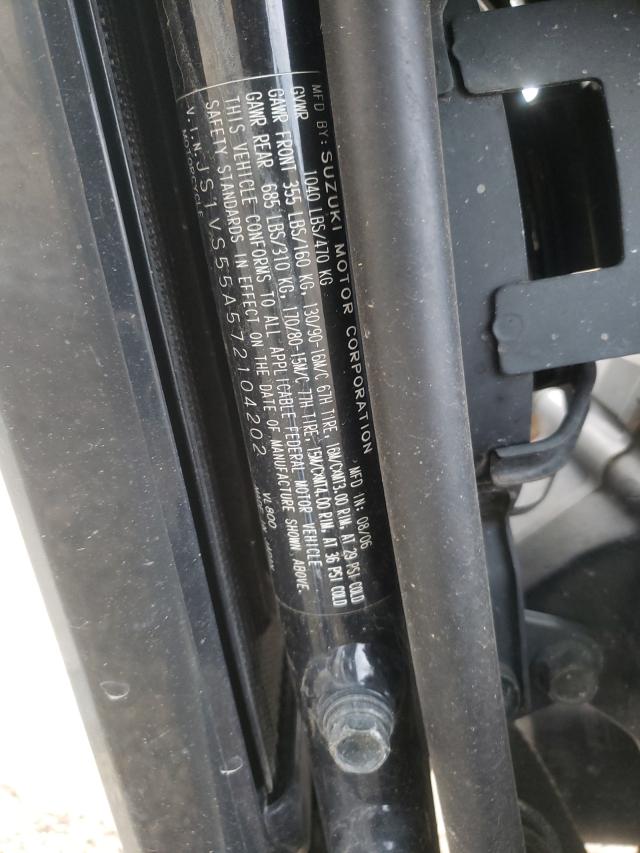 2007 SUZUKI VL800 JS1VS55A572104202
