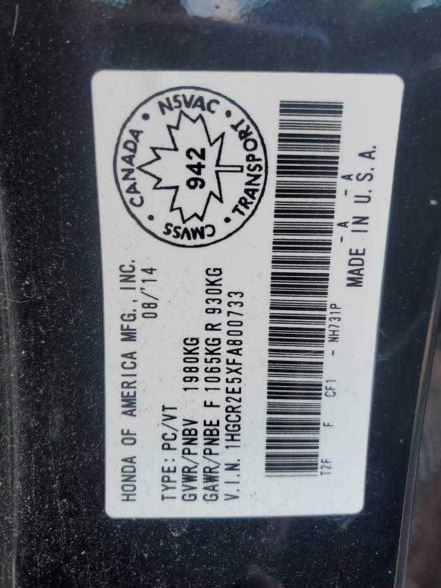 1HGCR2E5XFA800733 Honda Accord Spo 2015. Фото: 9
