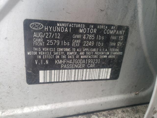 2013 HYUNDAI AZERA GLS KMHFH4JG0DA199231