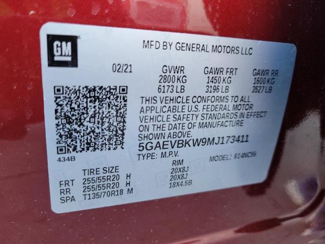 2021 BUICK ENCLAVE PR 5GAEVBKW9MJ173411