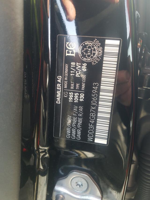 2019 MERCEDES-BENZ A 250 WDD3F4GB7KJ065943