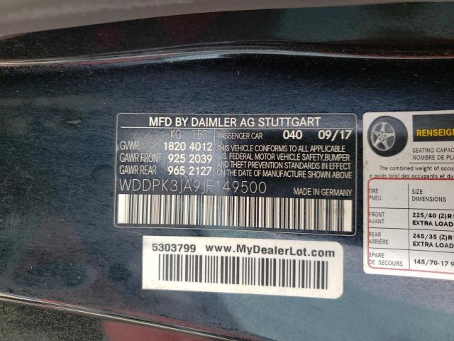 2018 MERCEDES-BENZ SLC 300 WDDPK3JA9JF149500