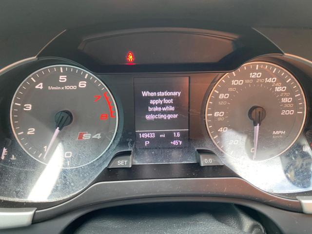 2012 AUDI S4 PRESTIG WAUKGAFLXCA086232