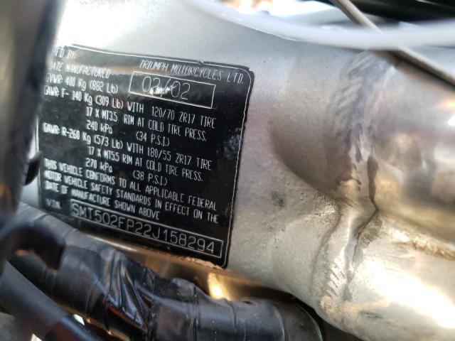 2002 TRIUMPH MOTORCYCLE DAYTONA 95 SMT502FP22J158294