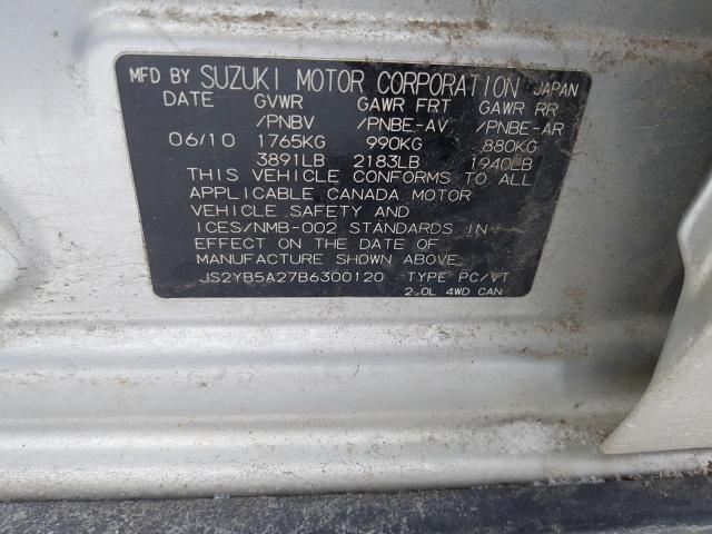 2011 SUZUKI SX4 JX JS2YB5A27B6300120