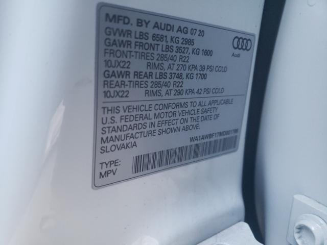 2021 AUDI SQ8 PREMIU WA1AWBF17MD001766