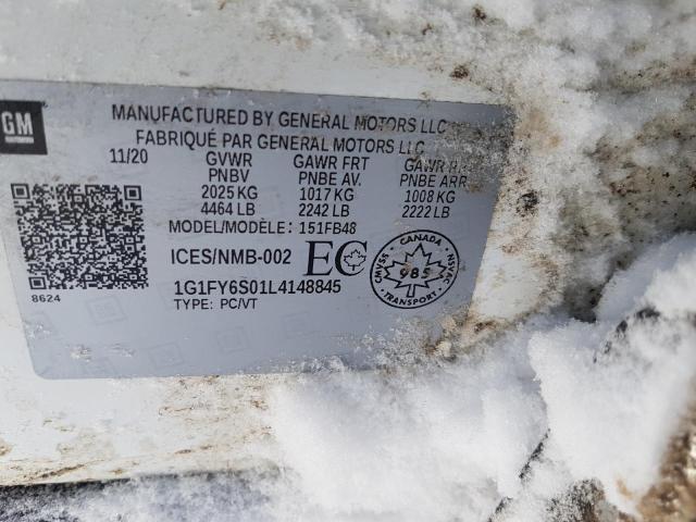 2020 CHEVROLET BOLT EV LT 1G1FY6S01L4148845