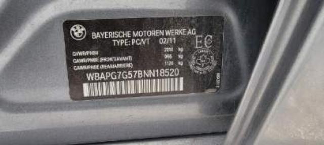 2011 BMW 323 I WBAPG7G57BNN18520