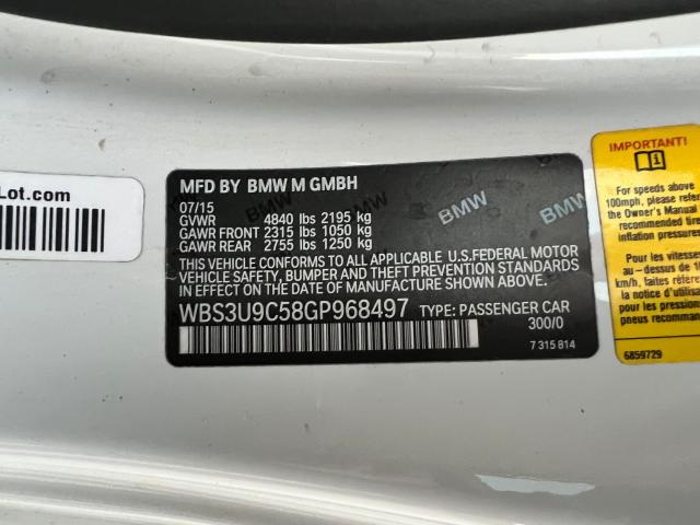 2016 BMW M4 WBS3U9C58GP968497