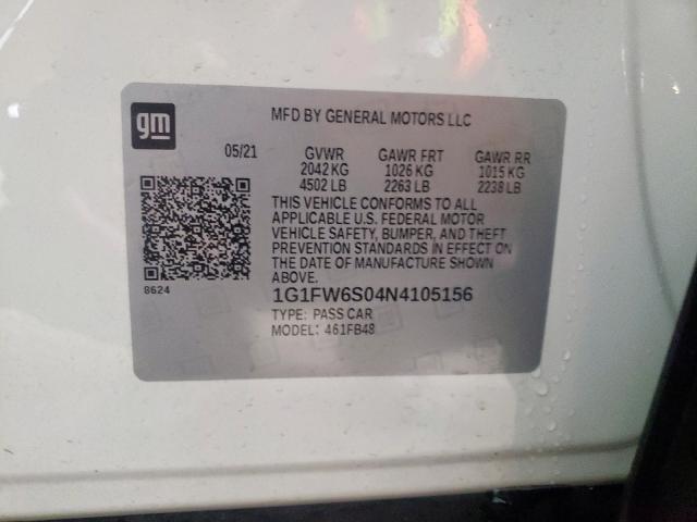 2022 CHEVROLET BOLT EV 1L 1G1FW6S04N4105156