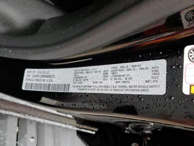 2021 RAM 1500 TRX 1C6SRFU90MN685272