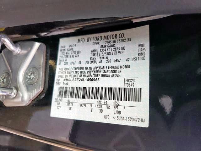 NM0LS7E24L1450966 Ford Transit Co 2020. Фото: 9
