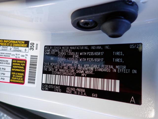 5TDYRKEC6MS046412 Toyota Sienna Xle 2021. Фото: 9