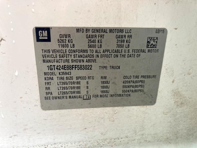 2015 GMC SIERRA K35 1GT424E88FF583022