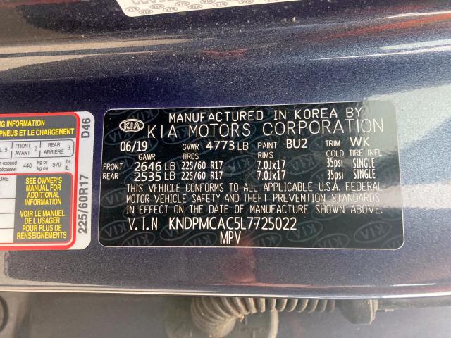 KNDPMCAC5L7725022 Kia Sportage L 2020. Фото: 9