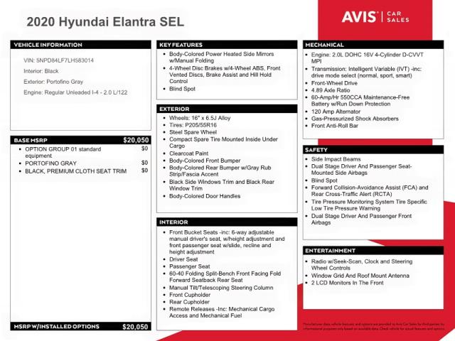 5NPD84LF7LH583014 Hyundai Elantra Se 2020. Фото: 9