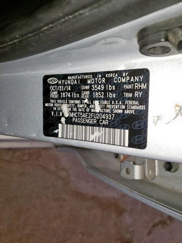 2015 HYUNDAI ACCENT GS KMHCT5AE2FU204937