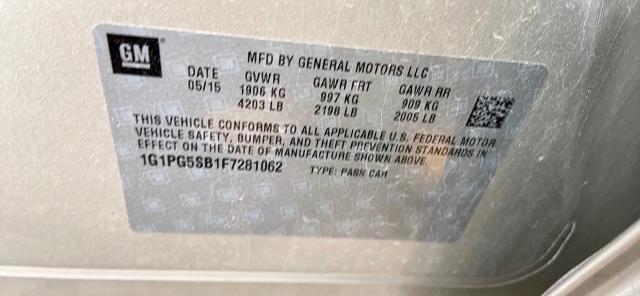 2015 CHEVROLET CRUZE LTZ 1G1PG5SB1F7281062