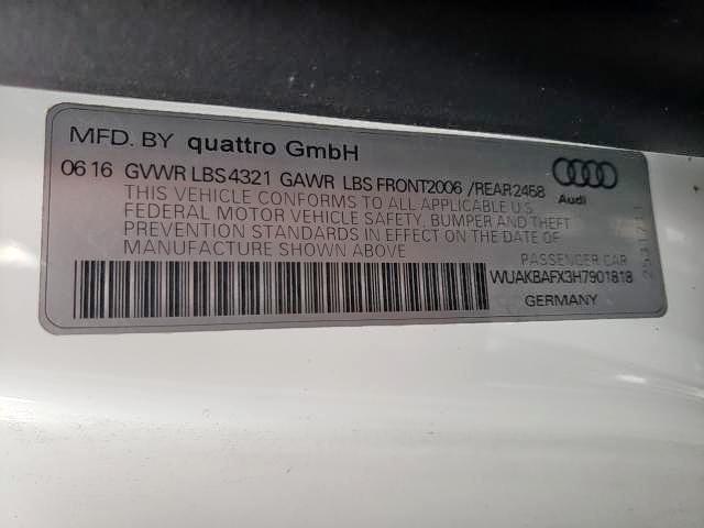 2017 AUDI R8 5.2 PLU WUAKBAFX3H7901818