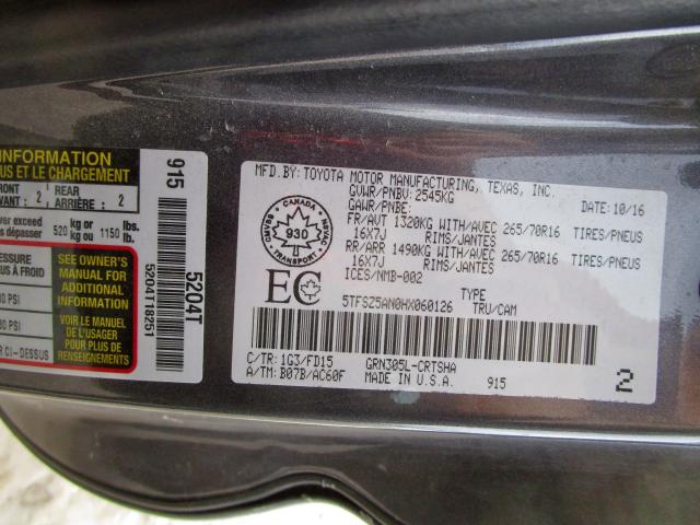 2017 TOYOTA TACOMA ACC - 5TFSZ5AN0HX060126