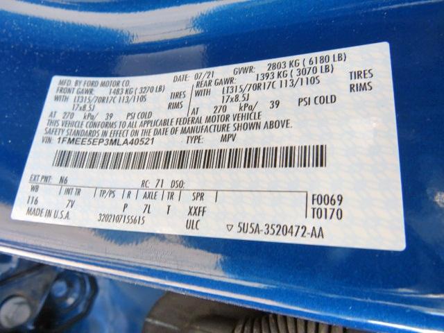 2021 FORD BRONCO FIR 1FMEE5EP3MLA40521