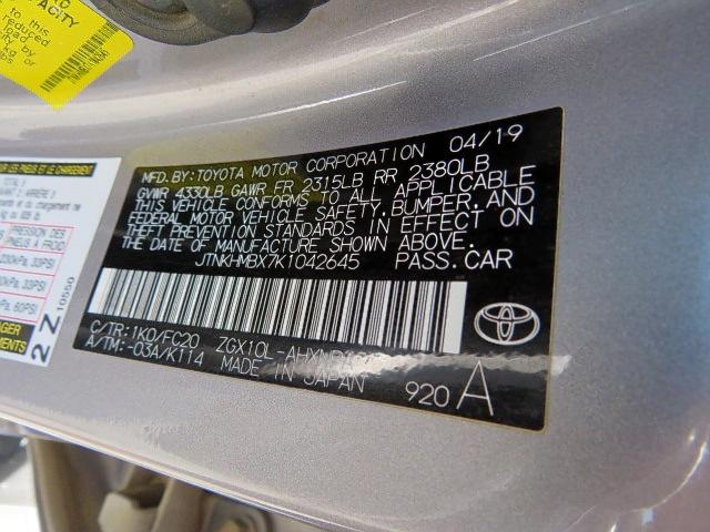 JTNKHMBX7K1042645 Toyota C-Hr Xle 2019. Фото: 9