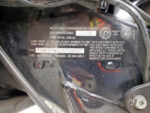 2004 HARLEY-DAVIDSON FLHTPI 1HD1FMW114Y704854