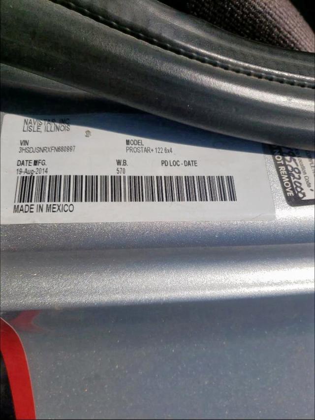 3HSDJSNRXFN680997 International Prostar 2015. Фото: 9