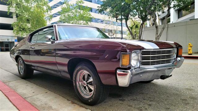 Salvage cars for sale from Copart Bakersfield, CA: 1972 Chevrolet Malibu