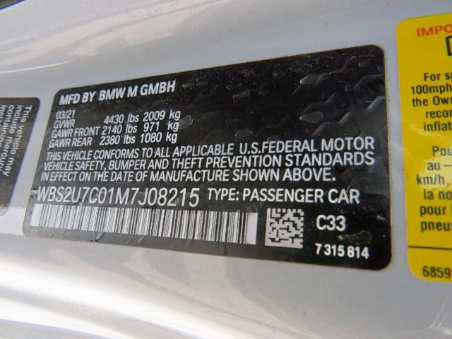 2021 BMW M2 COMPETI WBS2U7C01M7J08215