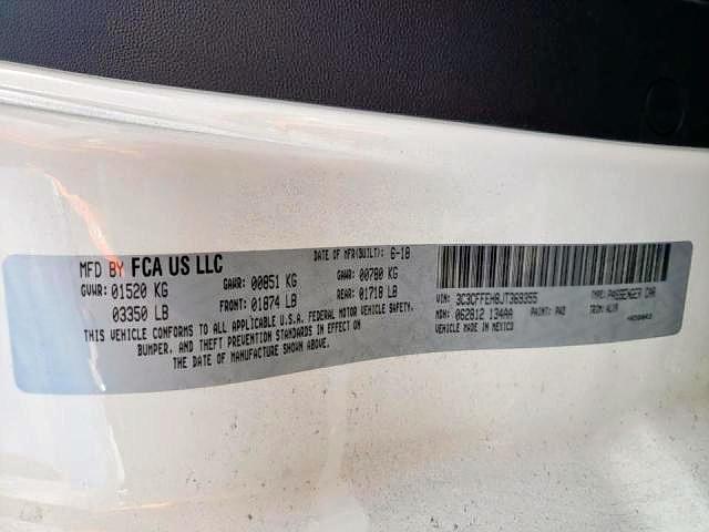 2018 FIAT 500 LOUNGE 3C3CFFEH8JT369355