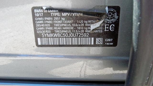 2018 BMW X6 M 5YMKW8C50J0U72592