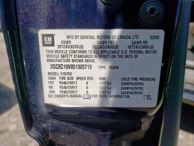 2005 Chevrolet Silverado VIN: 0LDL0T38253862 Lot: 56004812