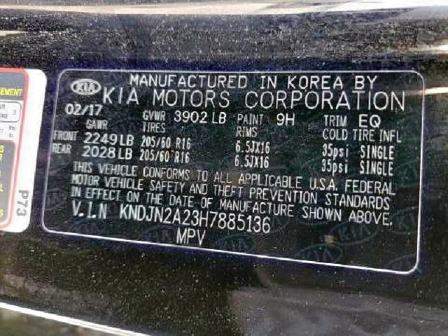 2017 KIA SOUL - KNDJN2A23H7885136