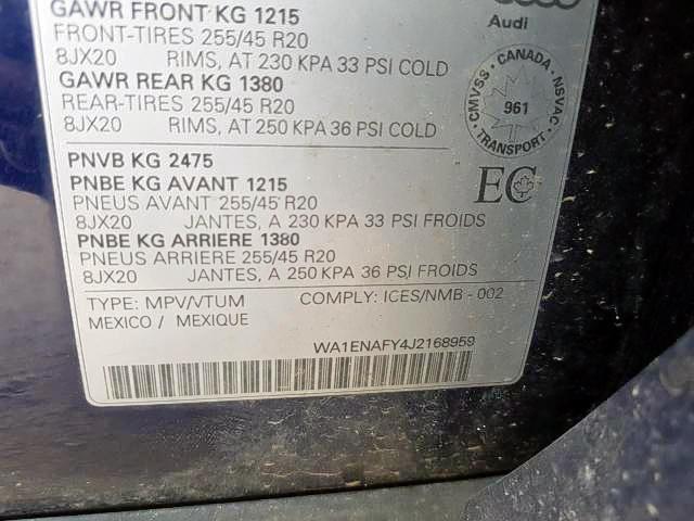 2018 AUDI Q5 PROGRES - WA1ENAFY4J2168959