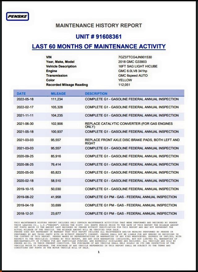 2018 GMC SAVANA CUT 7GZ37TCG4JN901530