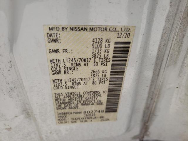 2021 NISSAN NV 2500 S 1N6BF0KYXMN802748