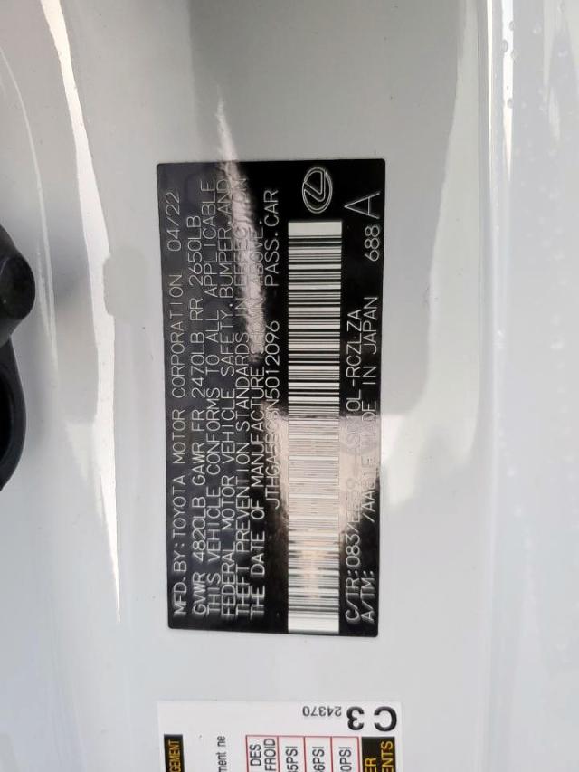 2022 LEXUS RC 300 JTHGA5BC8N5012096