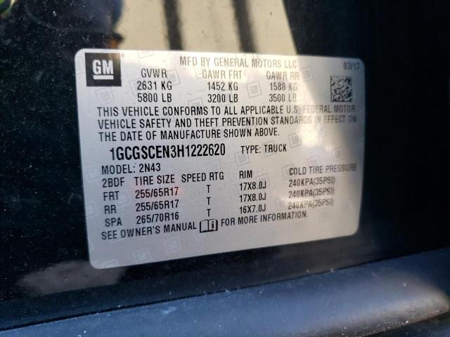 2017 CHEVROLET COLORADO L - 1GCGSCEN3H1222620
