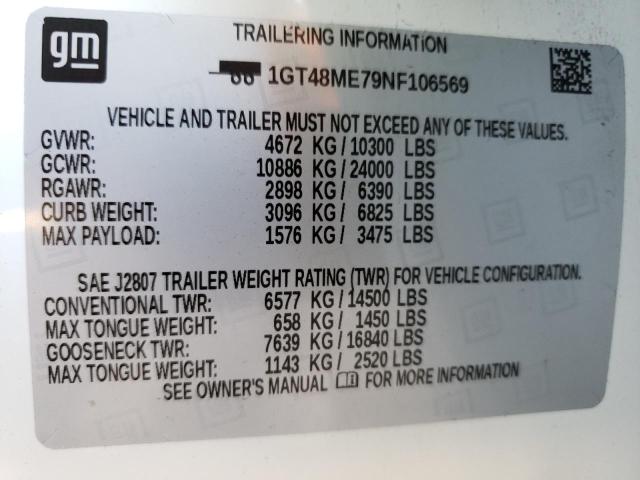 2022 GMC SIERRA C25 1GT48ME79NF106569