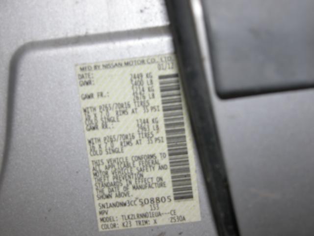 2012 NISSAN XTERRA OFF