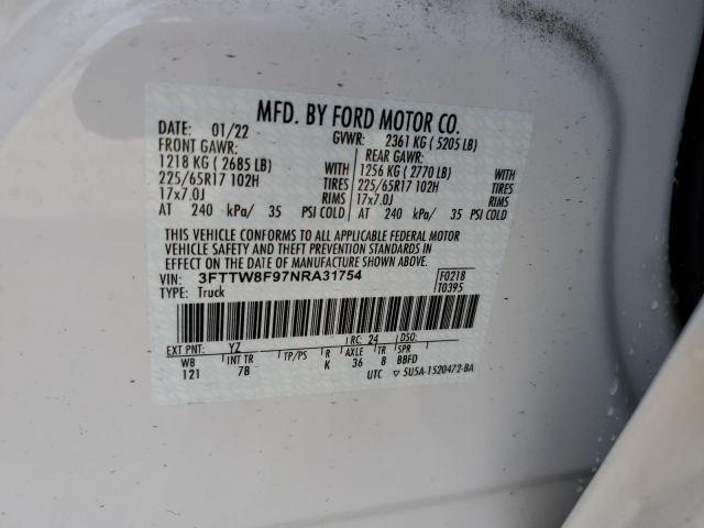 2022 FORD MAVERICK X - 3FTTW8F97NRA31754